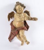 BAROCKER PUTTO, Holz, geschnitzt,