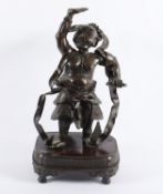 GROSSE WÄCHTERFIGUR, BRONZE, JAPAN, MEIJI