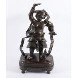 GROSSE WÄCHTERFIGUR, BRONZE, JAPAN, MEIJI