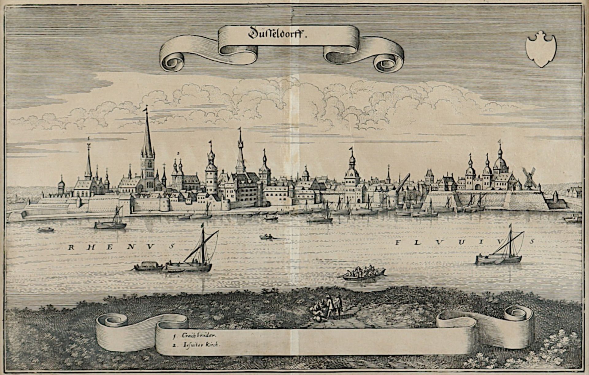 DÜSSELDORF, Kupferstich, 20,5 x 32, - Image 2 of 2
