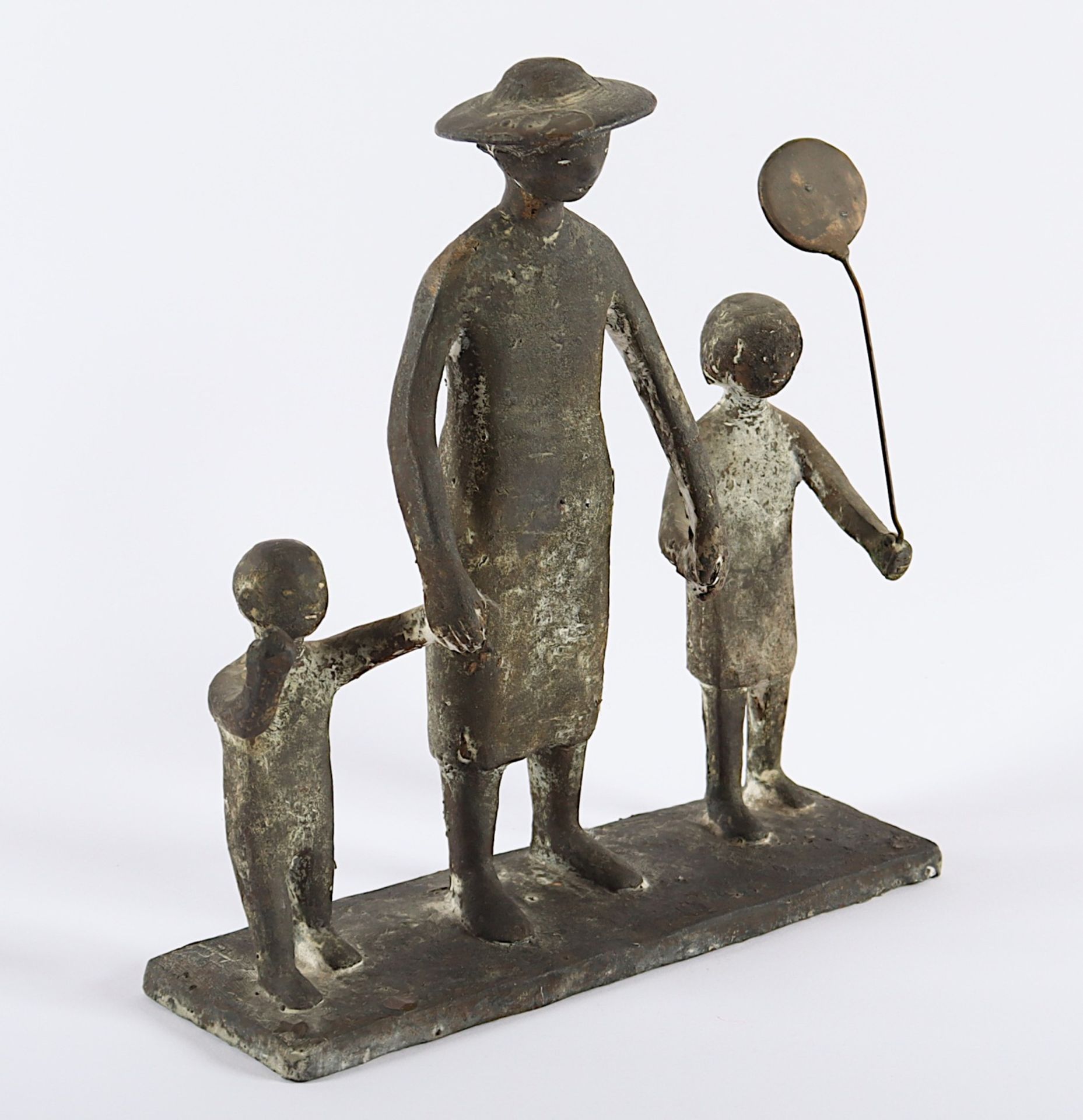 MODERNER BILDHAUER, "Familie", Bronze, - Bild 2 aus 4