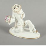 "PIERROT MIT BLUMENSTRAUSS", HOLZER, ROSENTHAL