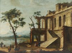 MALER UM 1700, "Landschaft mit antiken
