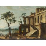MALER UM 1700, "Landschaft mit antiken