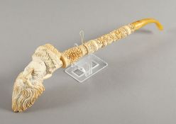 PFEIFE, Meerschaum, geschnitzt, L 32,