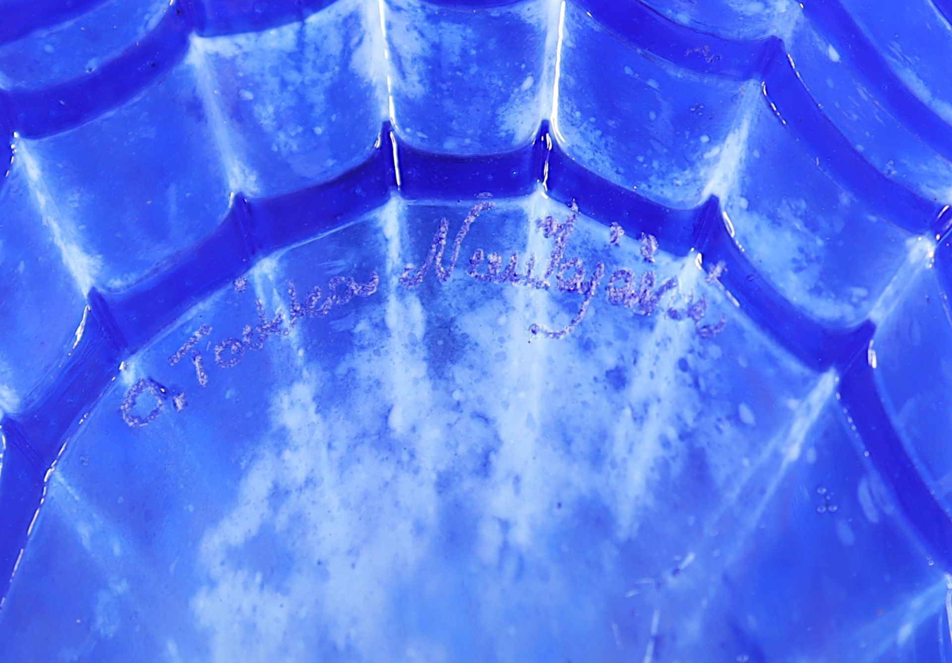 VOGELFIGUR, polychrom gefärbtes Glas, - Image 2 of 2