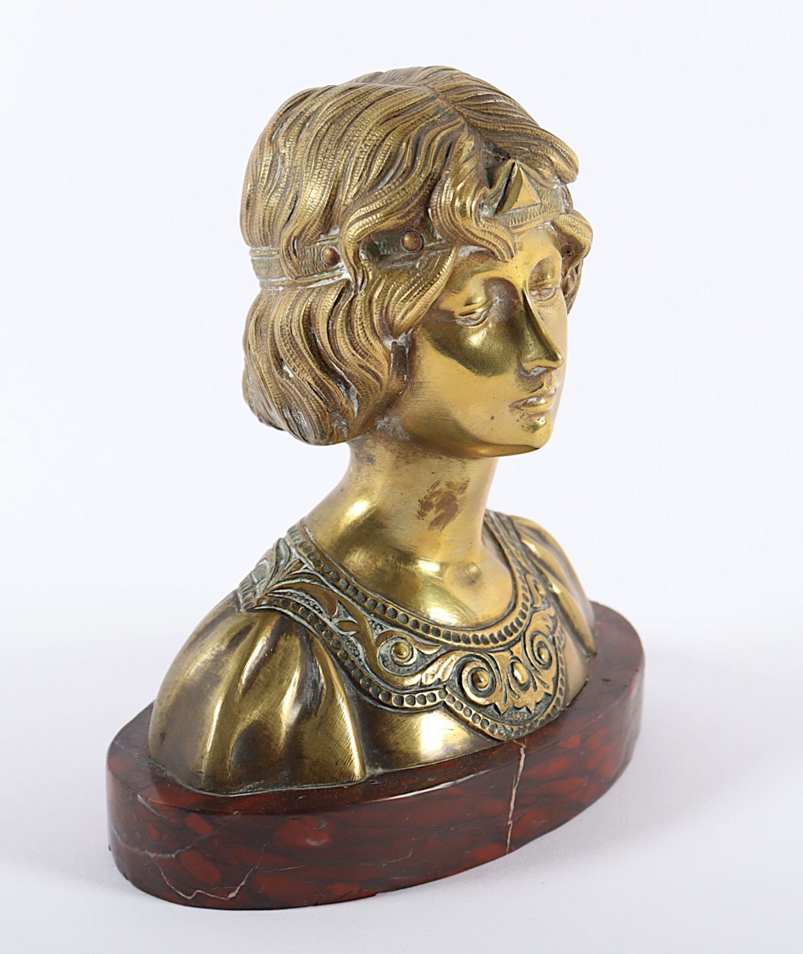 BÜSTE DER JEANNE D'ARC, Bronze, - Bild 2 aus 3