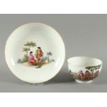 TASSE MIT UNTERTASSE, MEISSEN, UM 1750