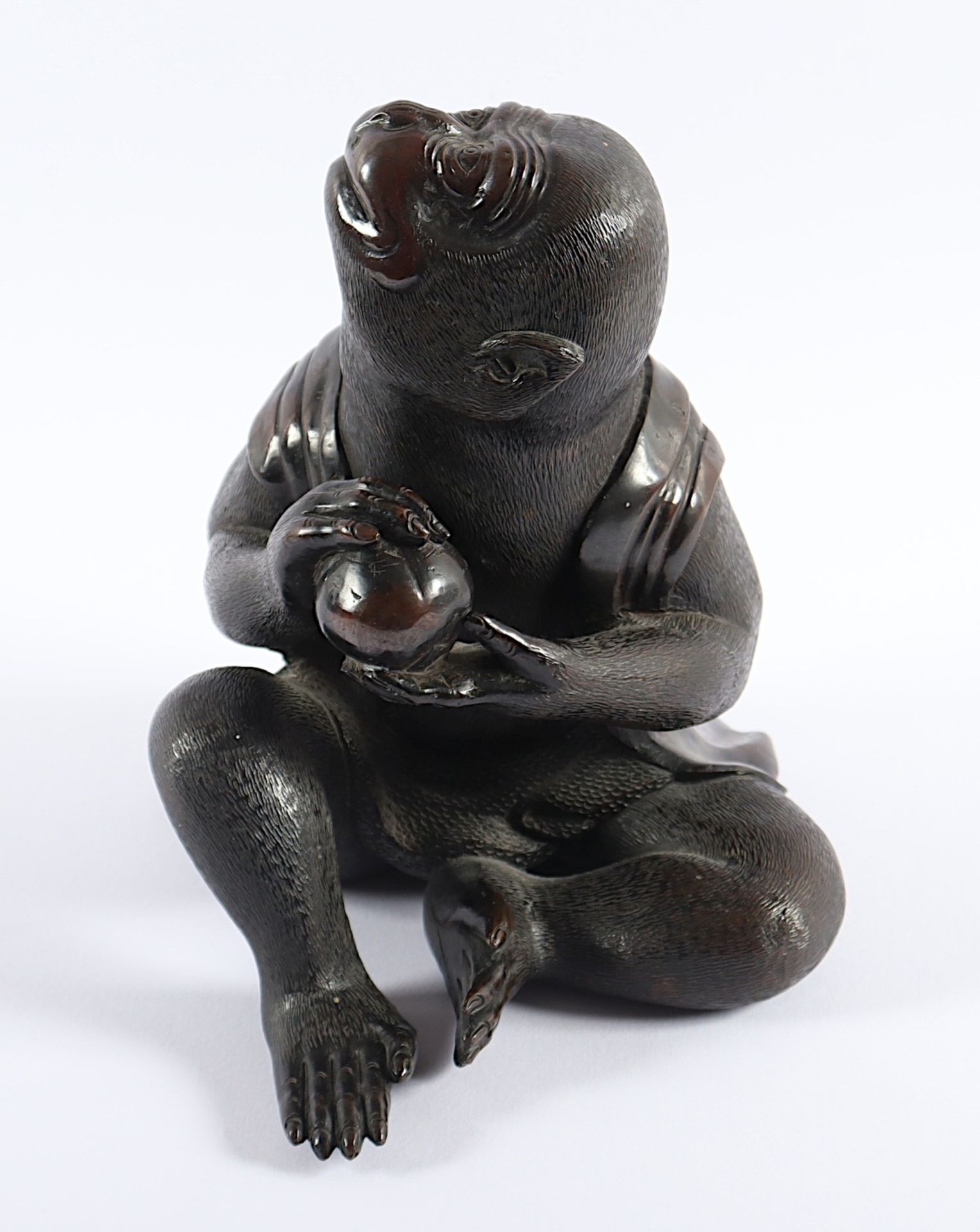 SITZENDER AFFE, BRONZE, JAPAN, MEIJI - Image 3 of 5