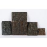 KLUTH, Karl, vier Reliefs, Bronze,