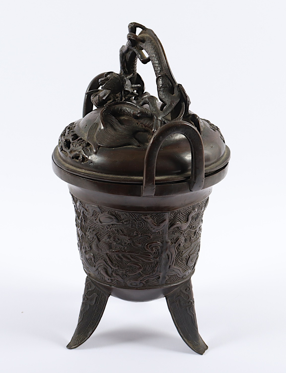 WEIHRAUCHBRENNER, BRONZE, CHINA, 19.JH. - Image 3 of 6