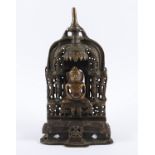 JAIN-ALTAR, Bronze, H 20, INDIEN, 19.Jh.