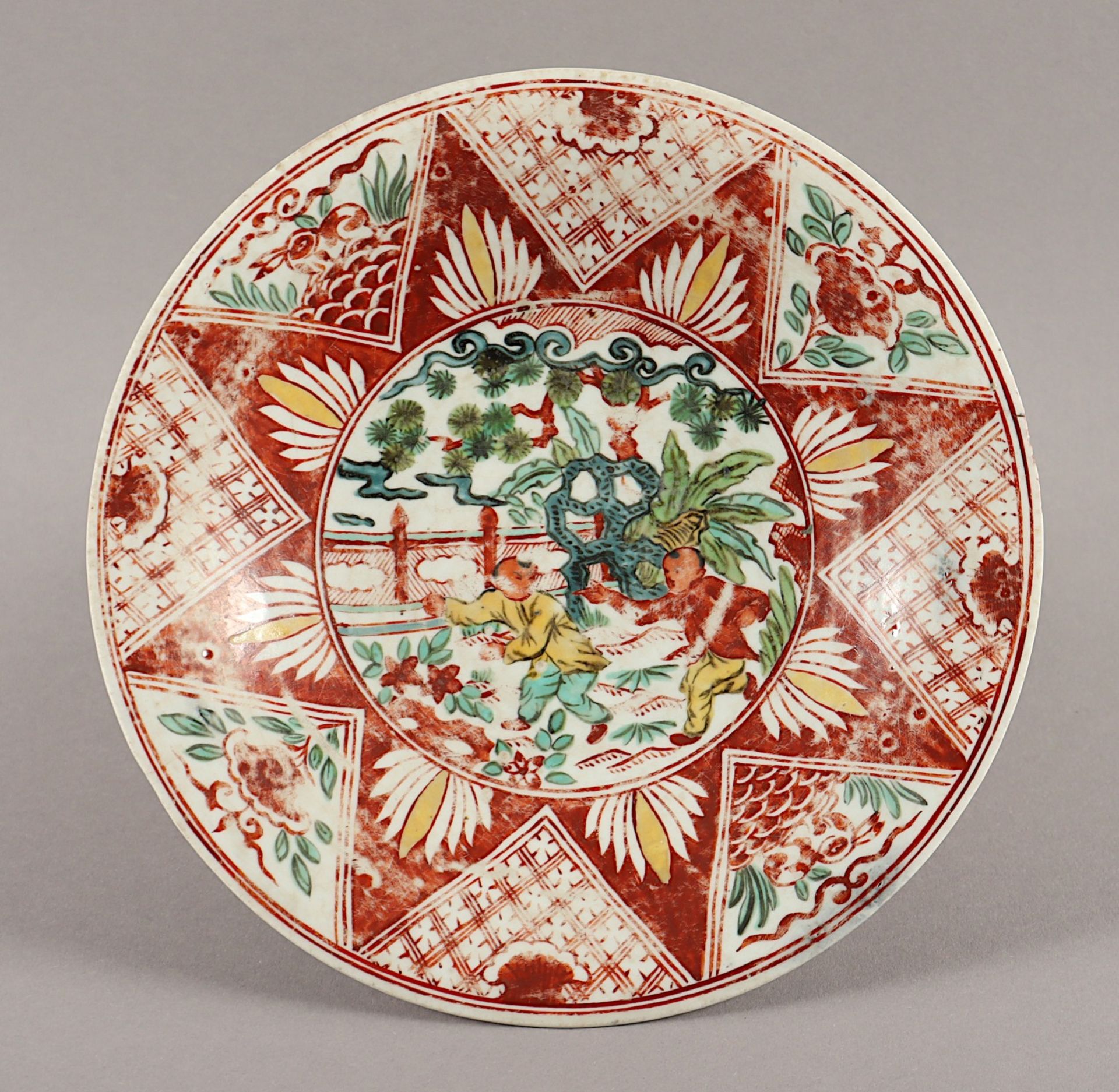 FUSS-SCHALE, PORZELLAN, BENCHARONG-WARE - Image 2 of 4