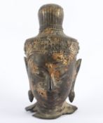 KOPF EINER GOTTHEIT, BRONZE, THAILAND