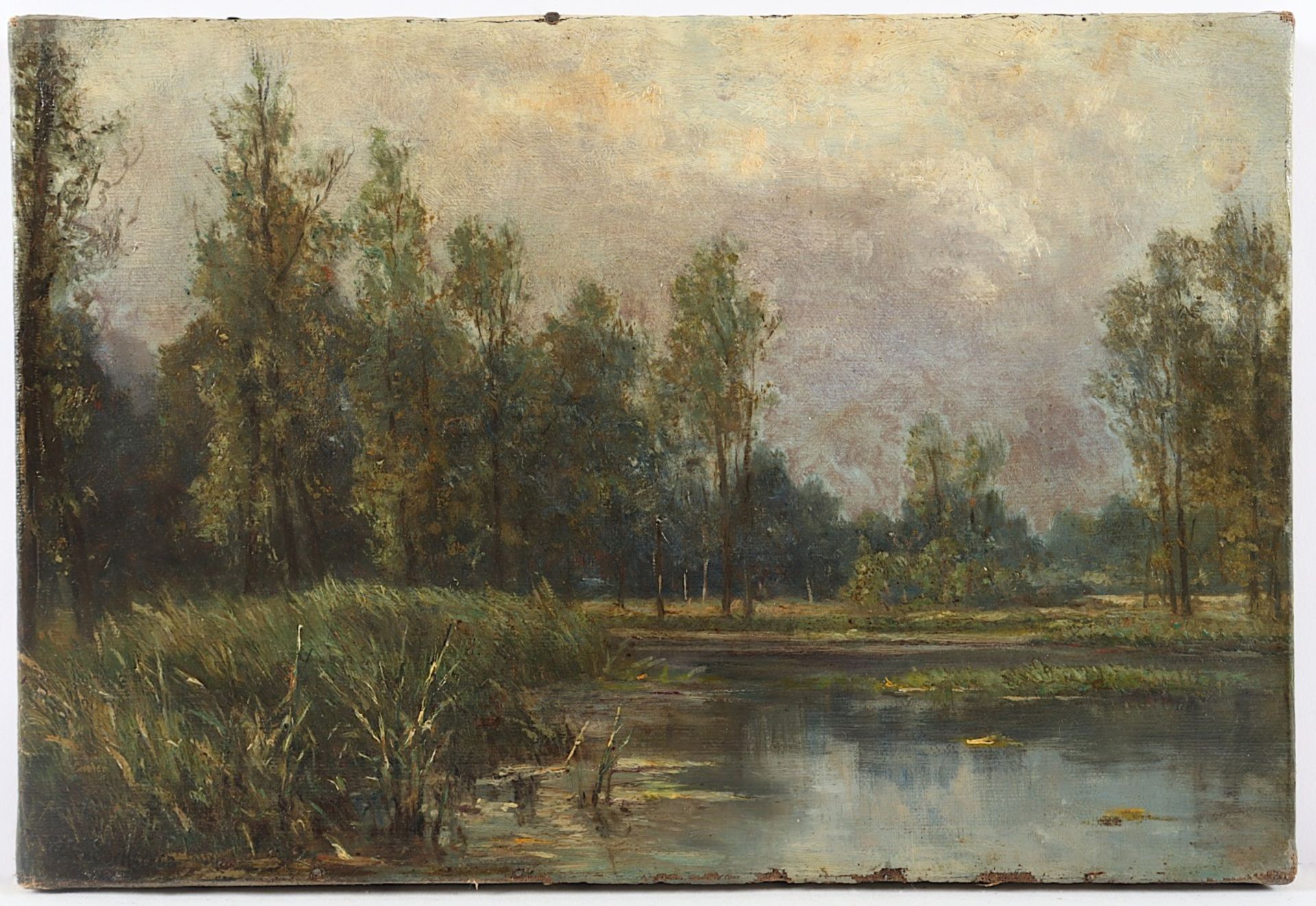 DE HARVEN, Hélène de (1864-1949), "Landschaft", Öl/Lwd., 22 x 33, unten links signiert, R. - Image 3 of 5