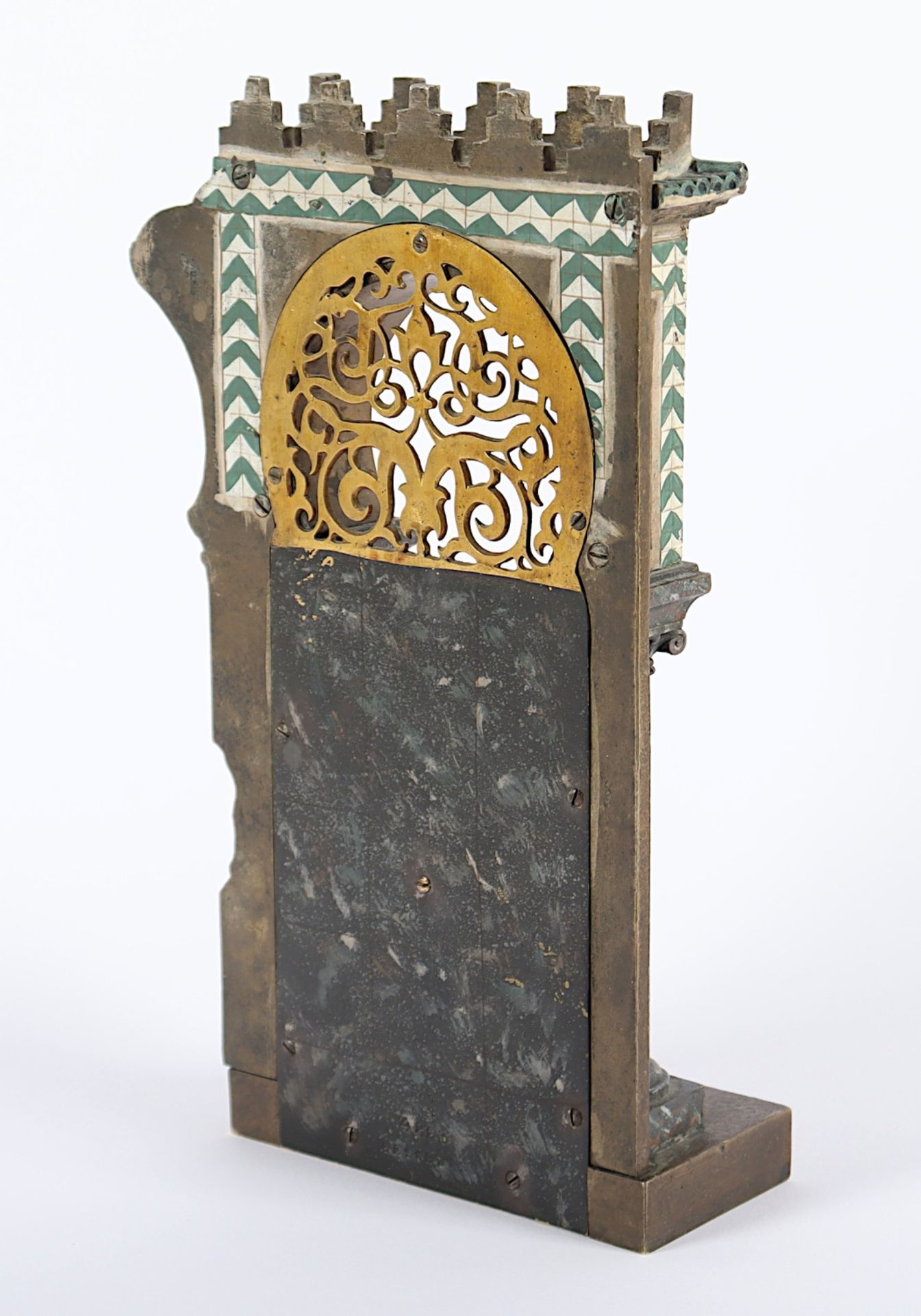 <de>ARABER AN EINEM BRUNNEN - SABIL, Bronze, farbig patiniert/bemalt, H 22,5, verso signiert, Modell - Bild 4 aus 7