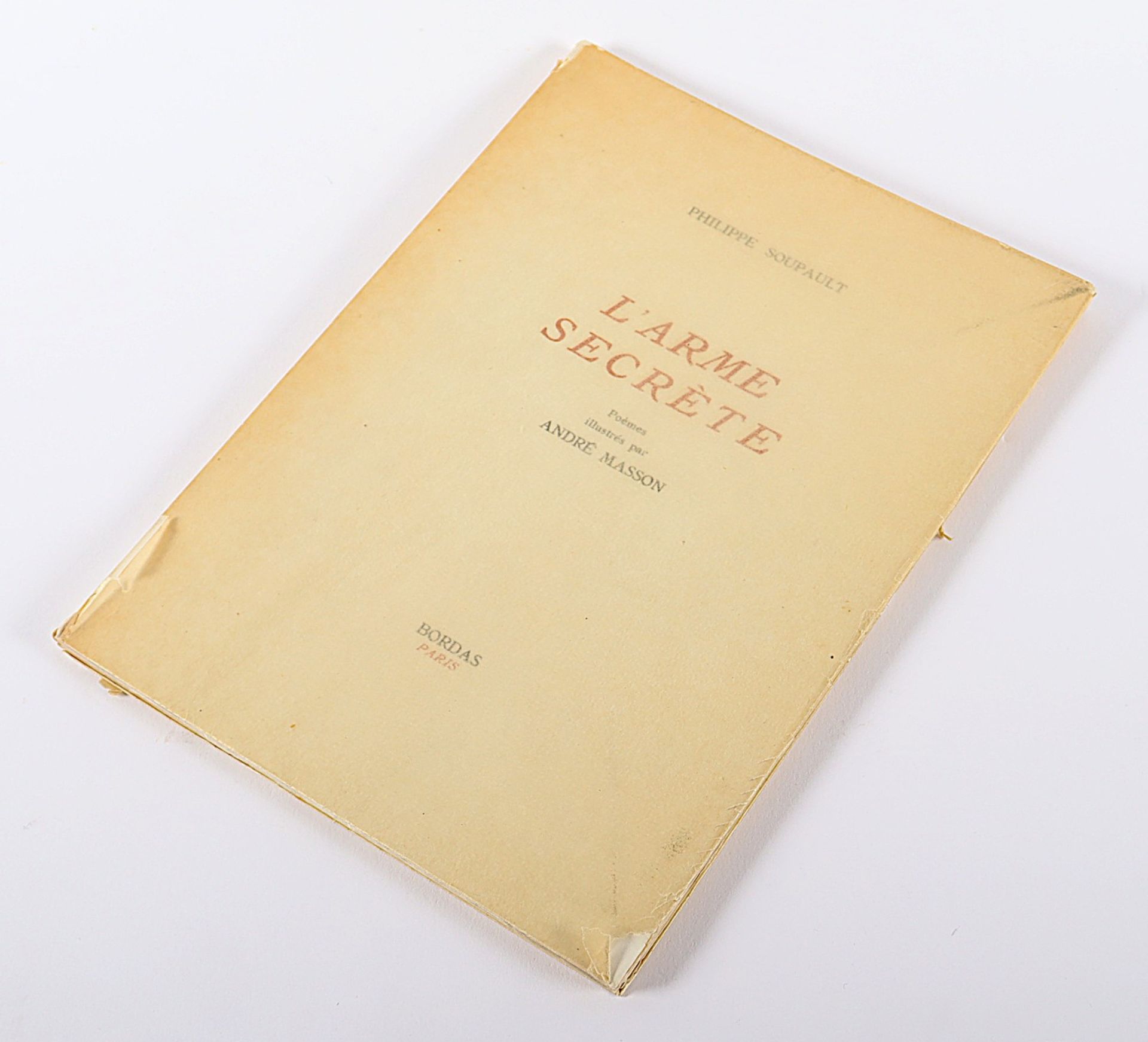 <de>MASSON, André, "L'arme secrète", Buchband, Bordas, Paris, 1946, mit einer signierten Lithografie - Bild 2 aus 2
