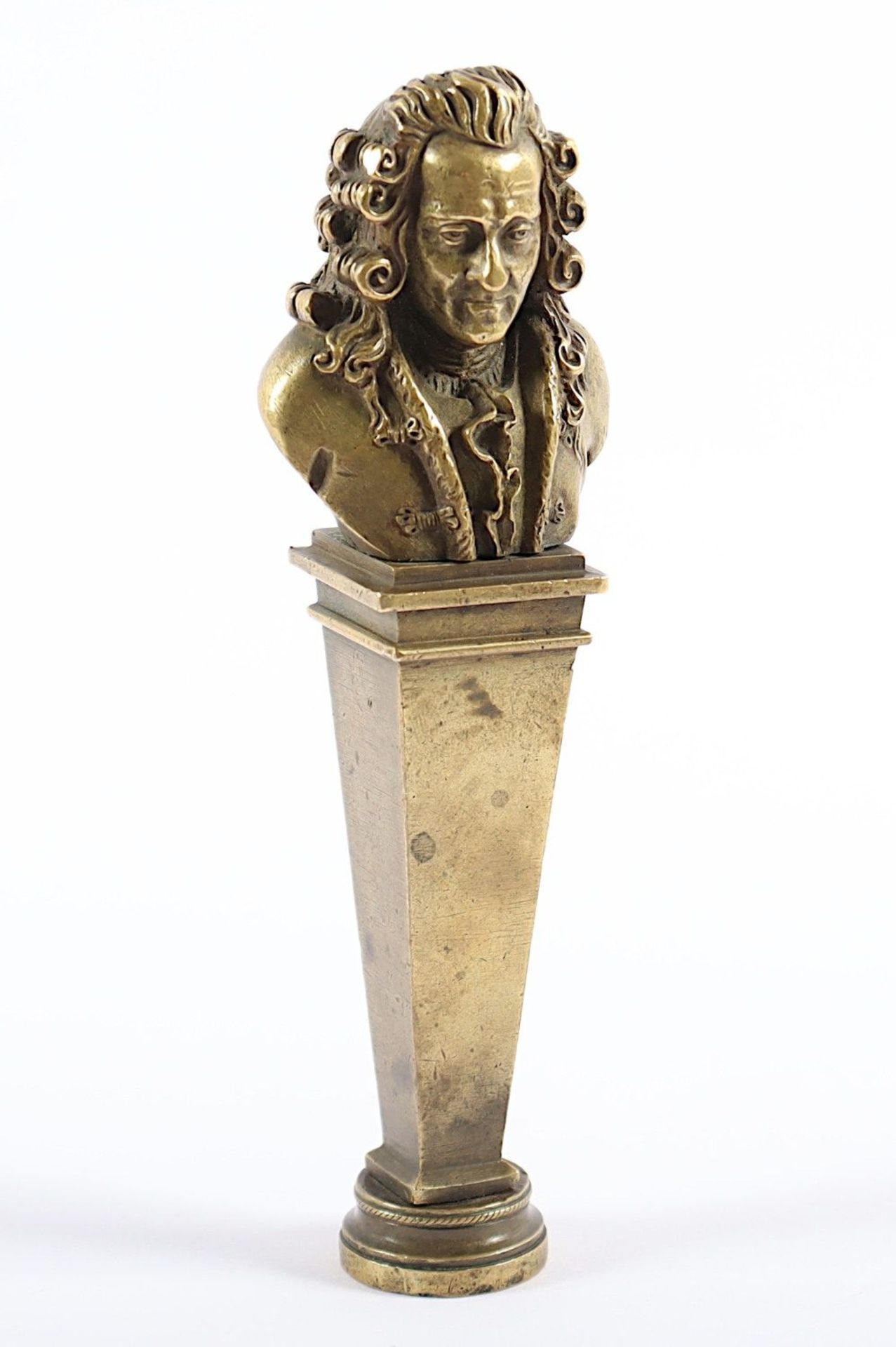 PETSCHAFT "VOLTAIRE", Bronze, H 13,5, FRANKREICH, 19.Jh.