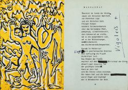 <de>VIRNICH, Thomas, nach dem Gedicht von Albert Vigoleis Thelen, Farblithografie, 29 x 20, handsign