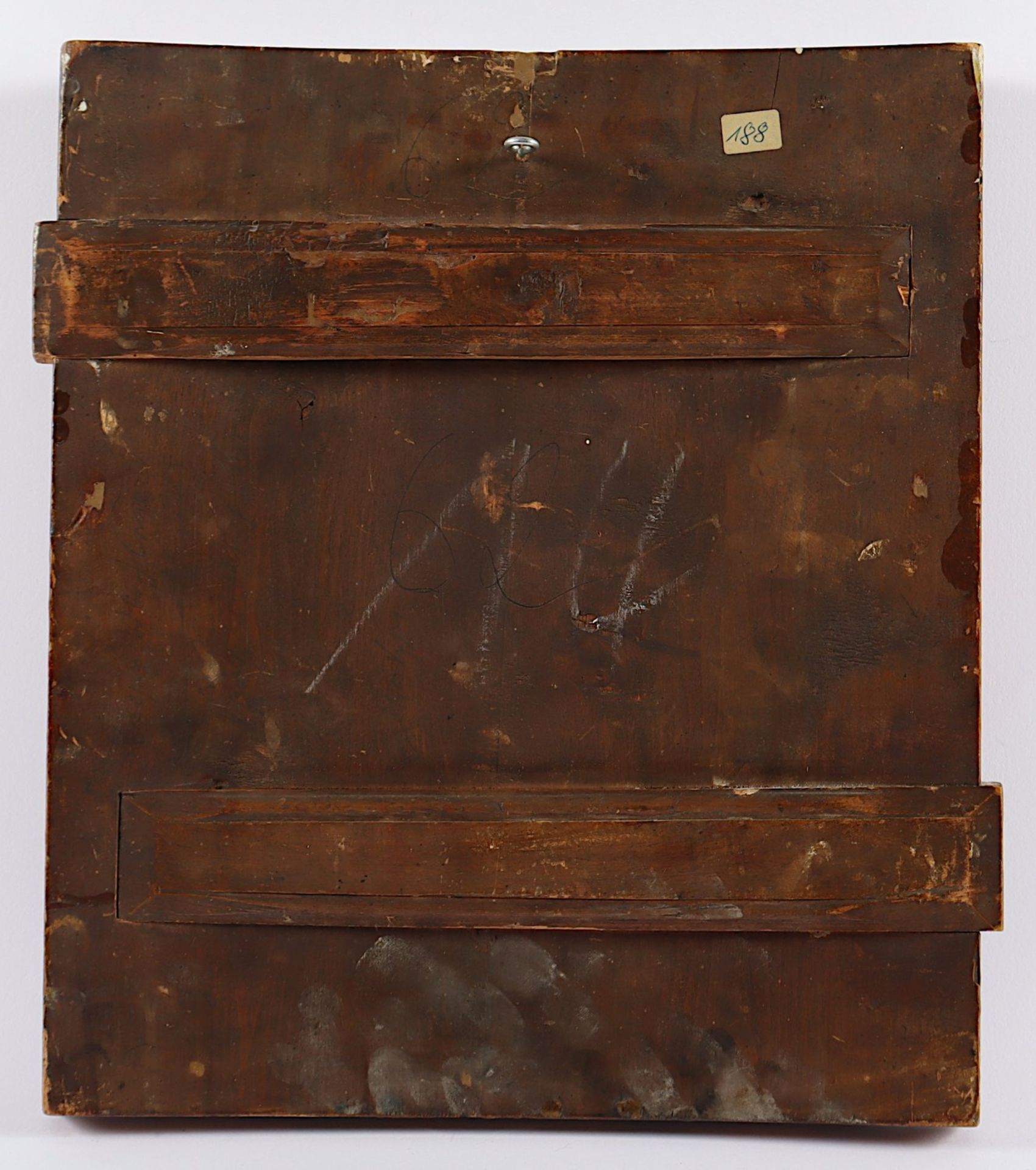 <de>IKONE, "Gottesmutter von Kasan", Tempera/Holz, 35 x 31,5, Goldhöhungen, rest., RUSSLAND, um 1800 - Bild 2 aus 2
