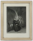 <de>KOHLSCHEIN, Josef d.J., "Junge Frau im Gebet", Kupferstich nach Salentin, 44 x 34, bez., R.</de>