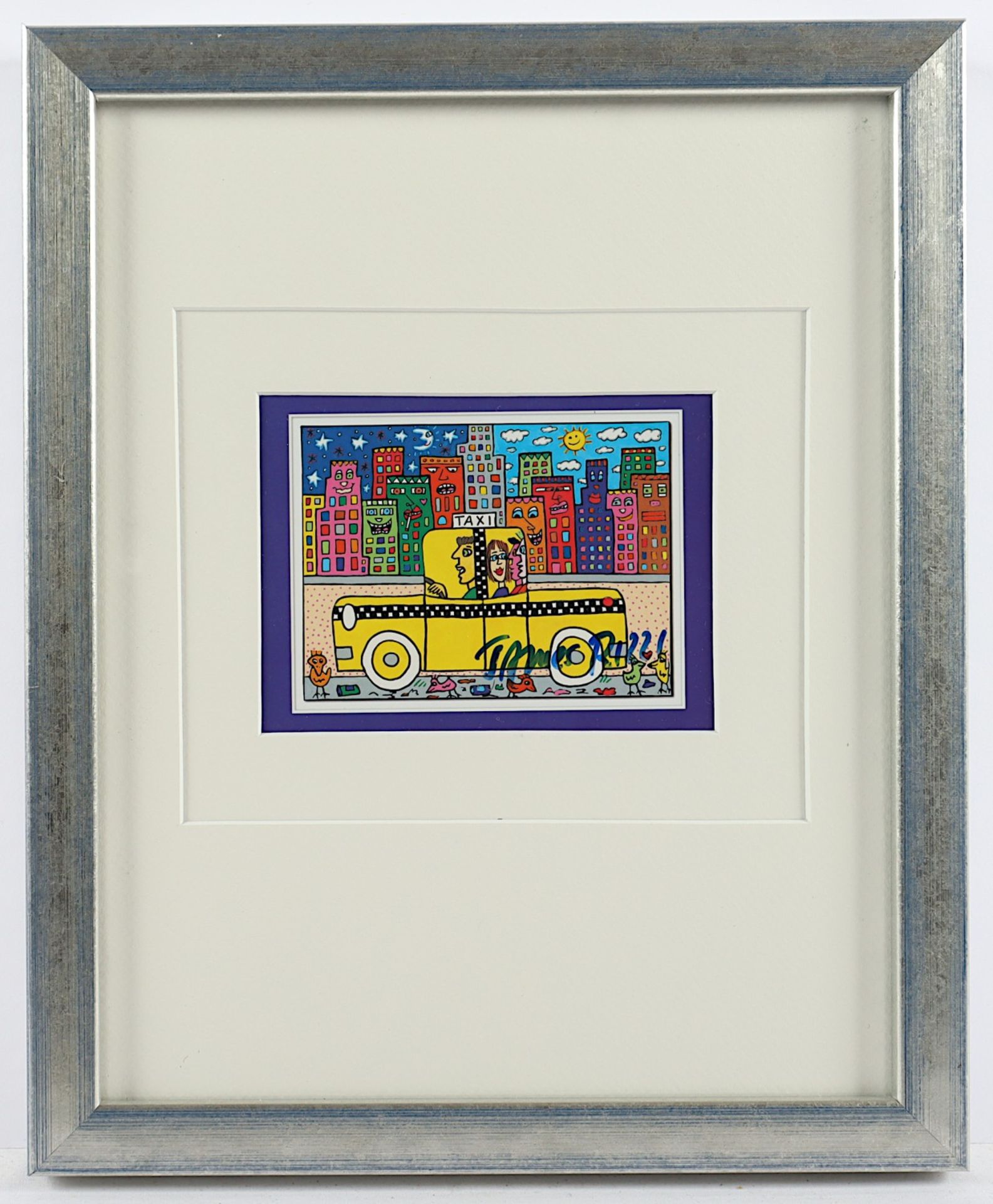 <de>RIZZI, James, "If you take a taxi", Multiple (Kunstpostkarte in Farboffset), 10,5 x 14, signiert - Bild 2 aus 2