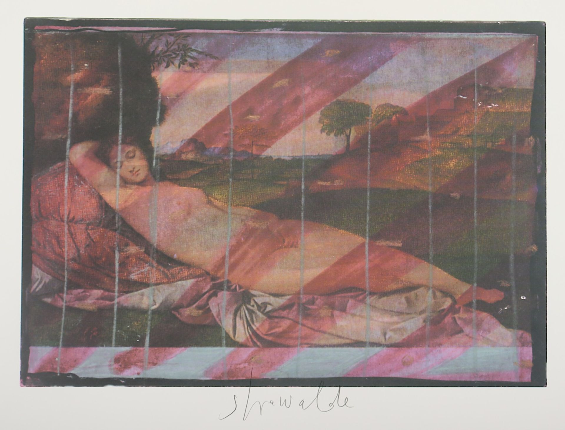 <de>STRAWALDE, 5 Arbeiten, Farboffset, 29 x 40, Edition der Griffelkunst, eine am Rand eingerissen,  - Bild 2 aus 5