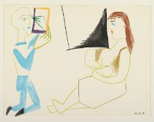 <de>PICASSO, Pablo, "Figures", 25 x 34, Farblithografie, aus Verve 29/30, 1954, ungerahmt</de>