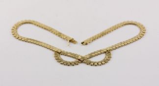 <de>COLLIER, 750/ooo Gelbgold, Wabenmuster, halsnah, L 37, 31,2g</de>