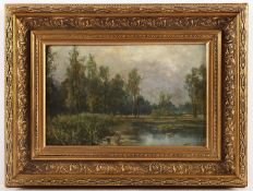 <de>DE HARVEN, Hélène de (1864-1949), "Landschaft", Öl/Lwd., 22 x 33, unten links signiert, R.</de>