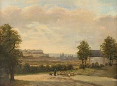 <de>DE KLERK, Willem (1800-1876), "Blick auf Namur", Öl/Holz, 34 x 47, unten links sign., R.</de>
