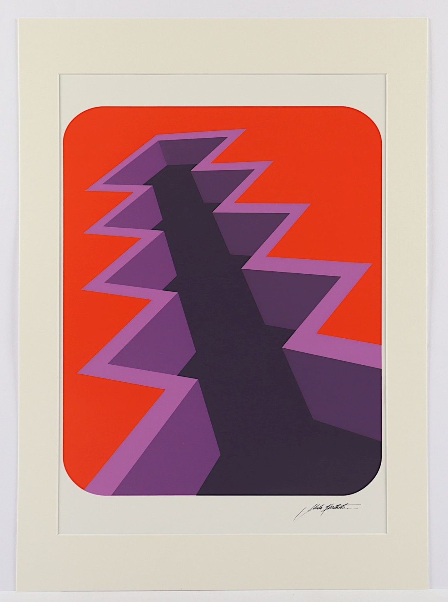 SPALATIN, Markus, "Komposition", Farbserigrafie, 48 x 39, im Druck signiert, 1976, ungerahmt