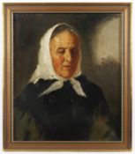 <de>GEIGER, Nikolaus (1849-1897), "Portrait der Mutter des Künstlers", Öl/Lwd., 54 x 44,5, verso sig