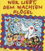 <de>RIZZI, James, "Wer liebt, dem wachsen Flügel", Farboffset, 65 x 58, zum Film, unter Passepartout