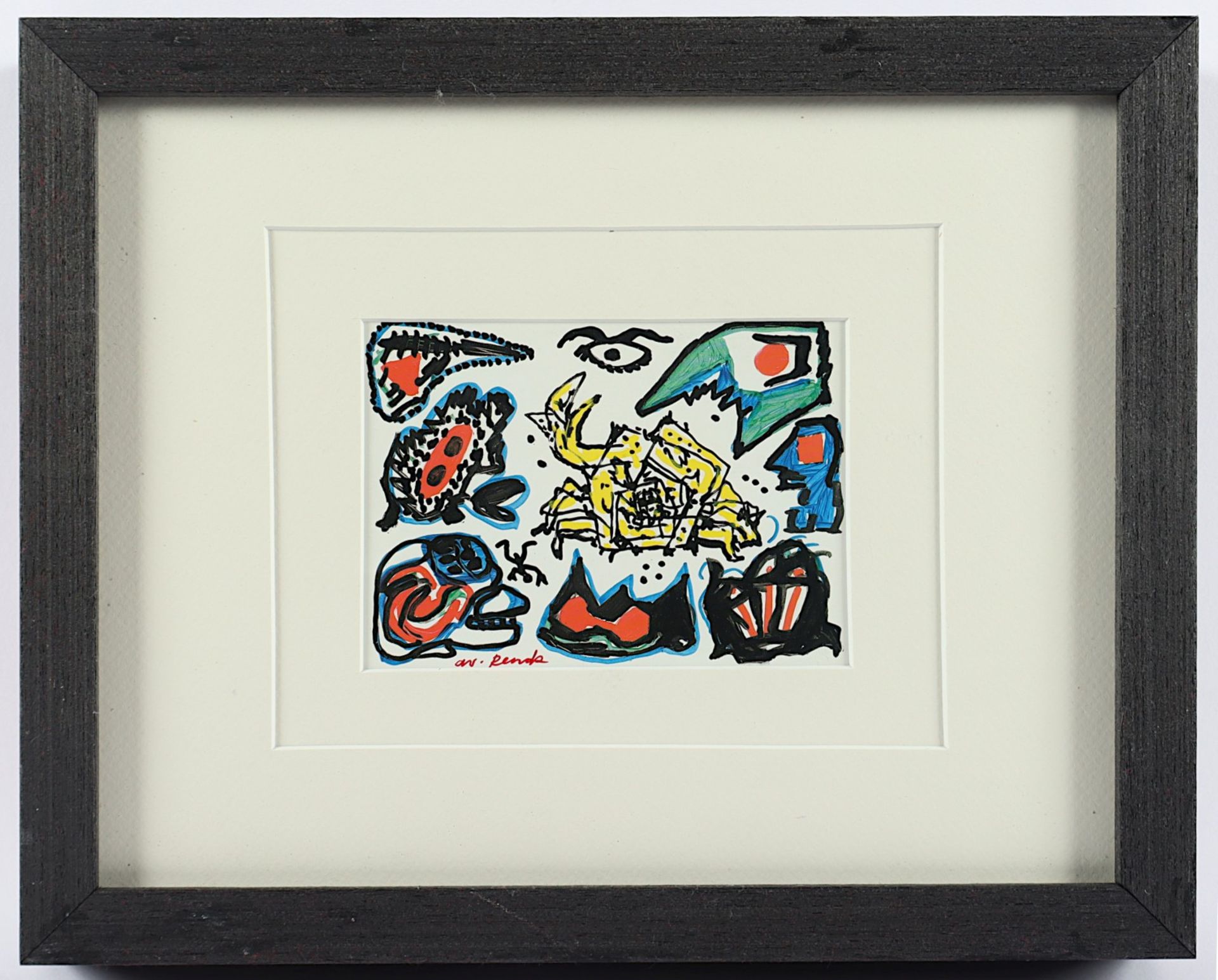 <de>PENCK, A.R., "Sieben Monster bedrohen Aramcheck", Multiple (Kunstpostkarte in Farboffset), 10 x  - Bild 2 aus 2