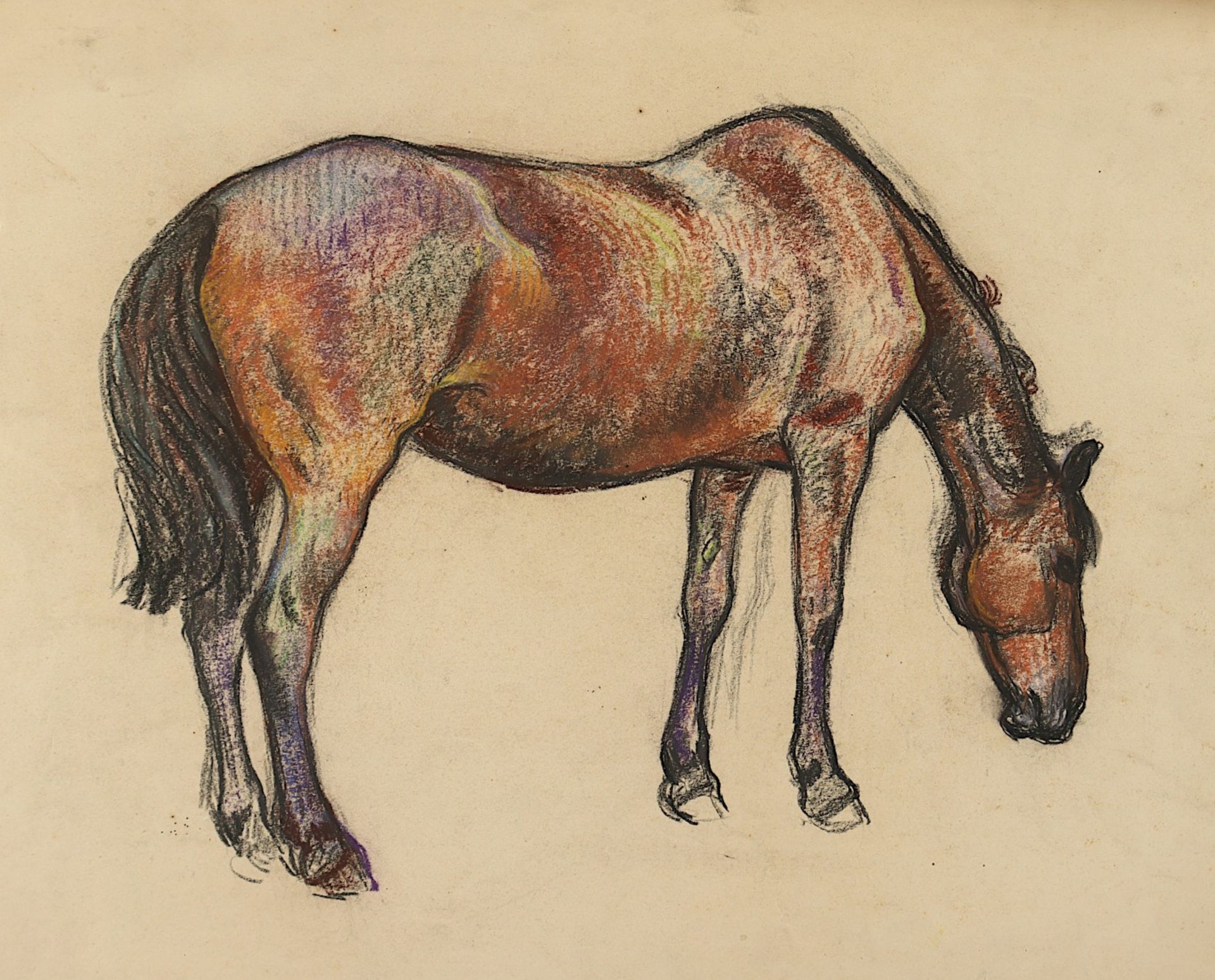 <de>BENGEN, Harold Tronson (1879-1962), 8 Pferde/Eselzeichnungen, diverse Techniken und Größen, bis  - Bild 3 aus 5