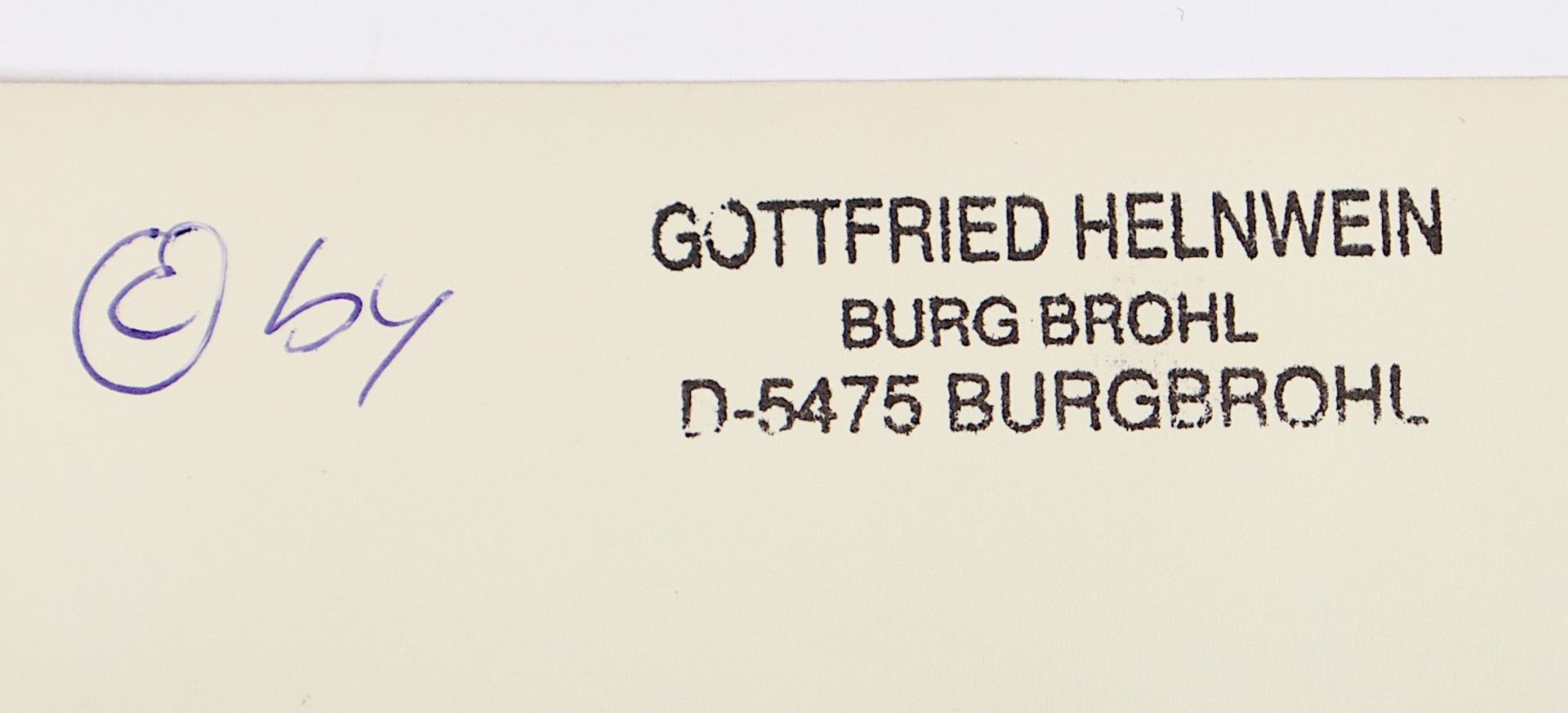 <de>HELNWEIN, Gottfried, "William S. Burroughs, Kansas" (1990), Silbergelatineabzug, 39 x 26, verso  - Bild 2 aus 2