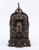 <de>JAIN-ALTAR, Bronze, H 20, INDIEN, 19.Jh.</de>