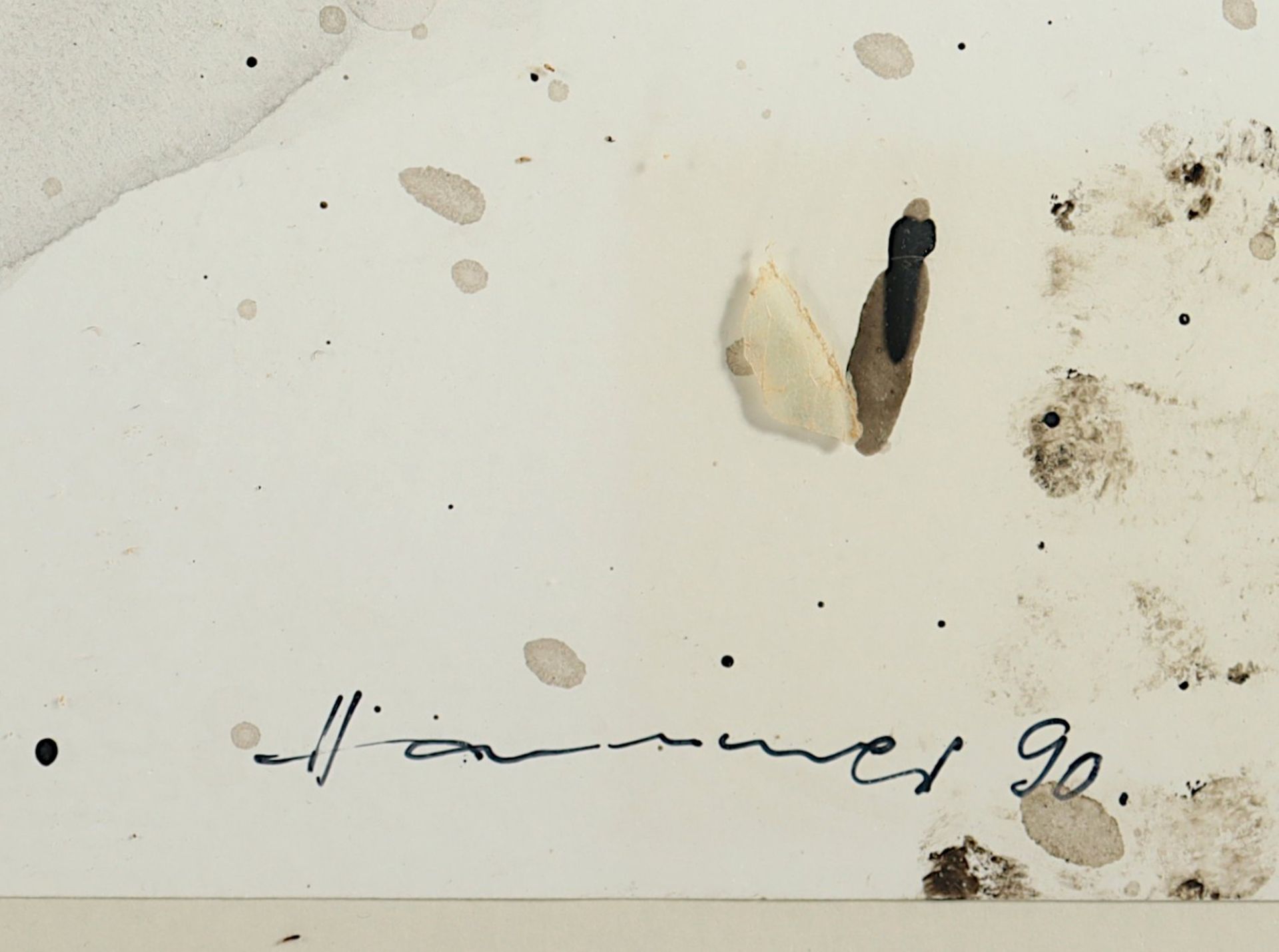 <de>HAMMER, Kurt, "Ohne Titel", Mischtechnik/Papier, 64 x 87, unten rechts signiert und datiert '90, - Bild 2 aus 2