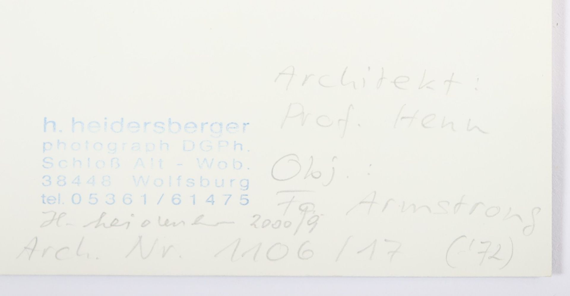 <de>HEIDERSBERGER, Heinrich, Fotografie, Architektur Architekt Prof. Henn "Armstrong Kork GmbH, Müns - Bild 2 aus 2