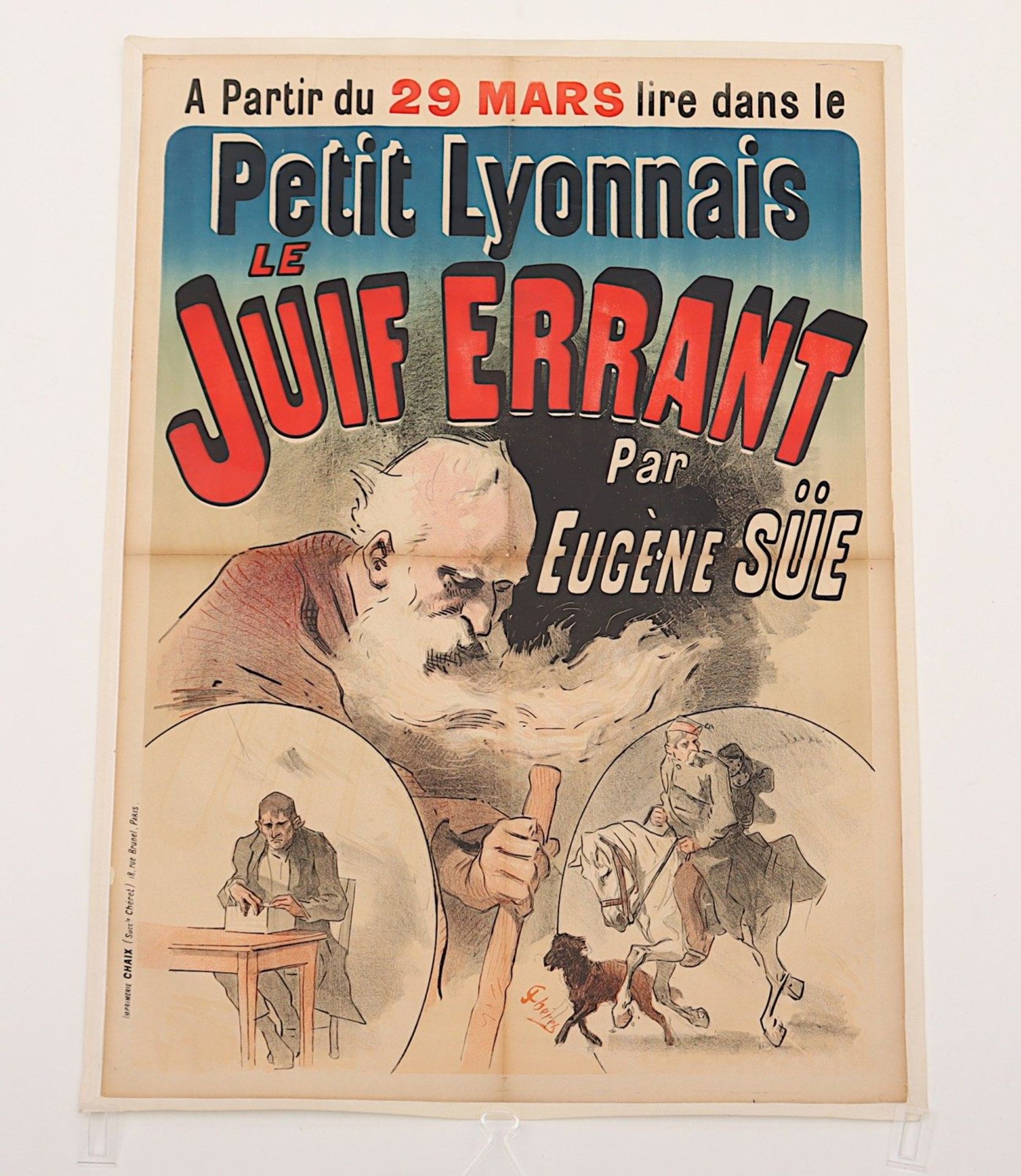 <de>PLAKAT, JULES CHÉRET (1836-1932) "Petit Lyonnais", 1885, Farblithographie, auf Leinen aufgezogen