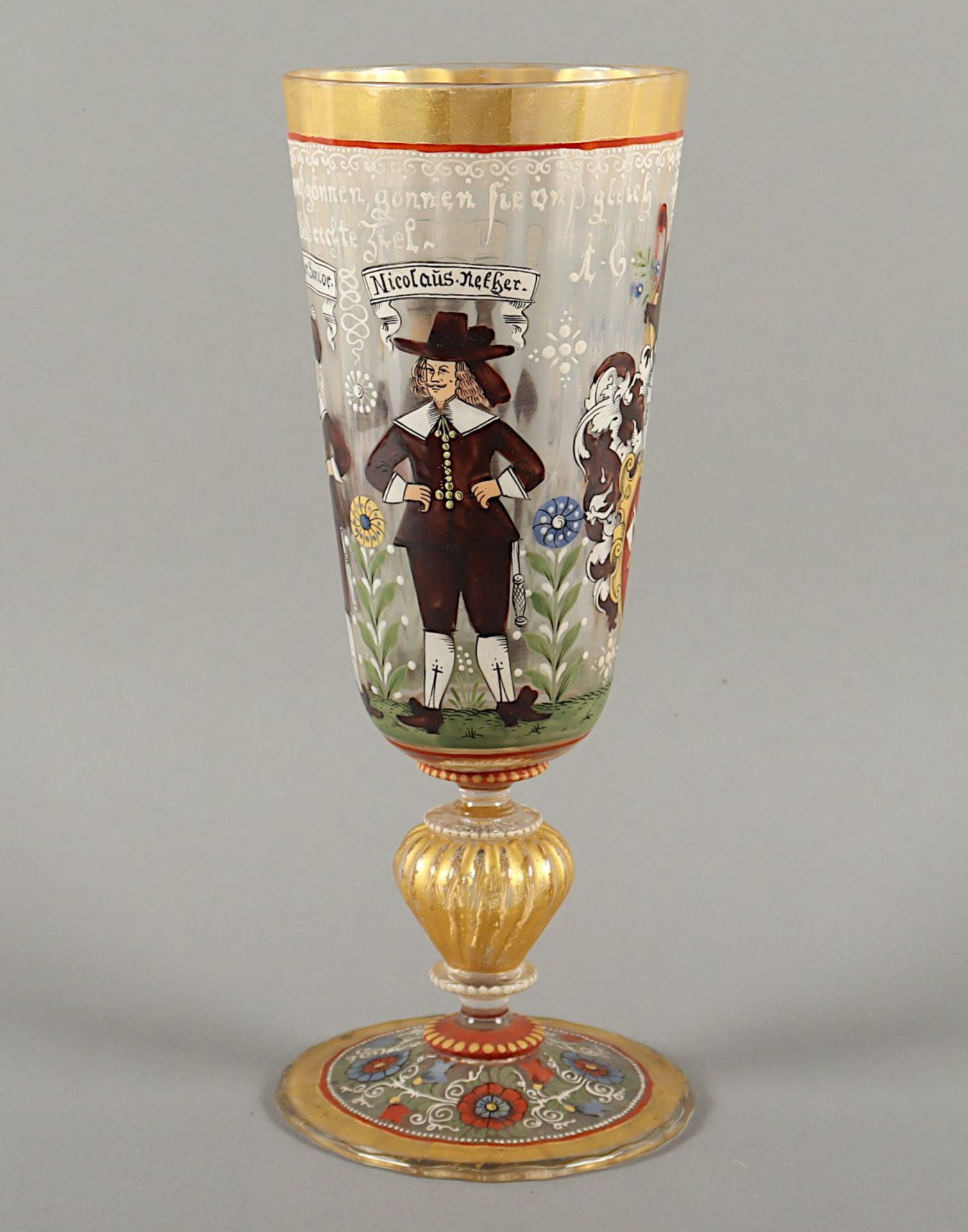 GROSSER POKAL, farbloses Glas, reiche, - Bild 4 aus 5