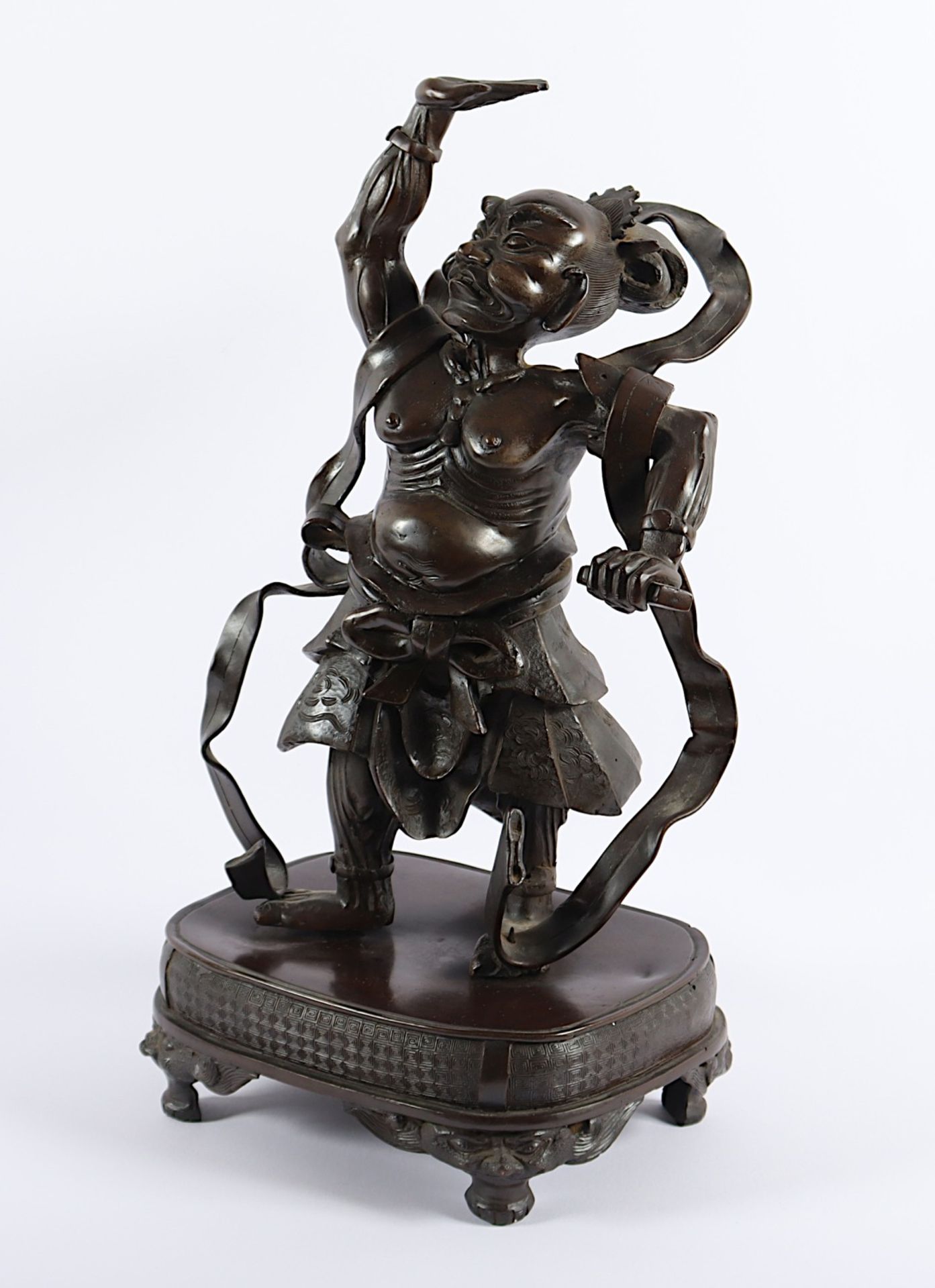 GROSSE WÄCHTERFIGUR, BRONZE, JAPAN, MEIJI - Bild 2 aus 5