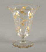 VASE, farbloses Glas, graviert,