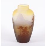 VASE MIT MATTERHORN, farbloses Glas,