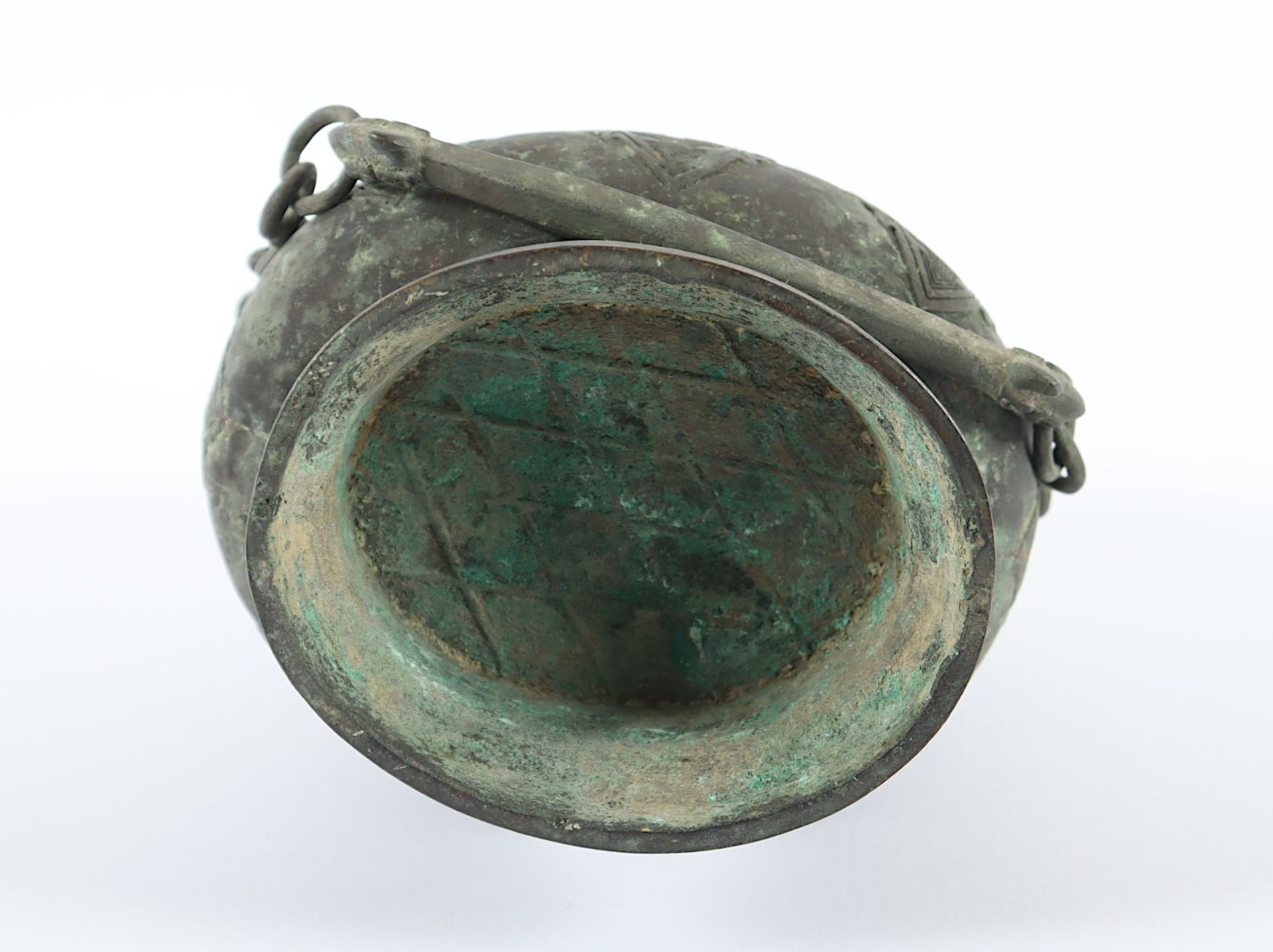OPFERGEFÄSS VOM TYP YU, Bronze, grün - Bild 3 aus 3