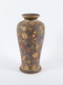 VASE, Steinzeug, brauner Scherben,