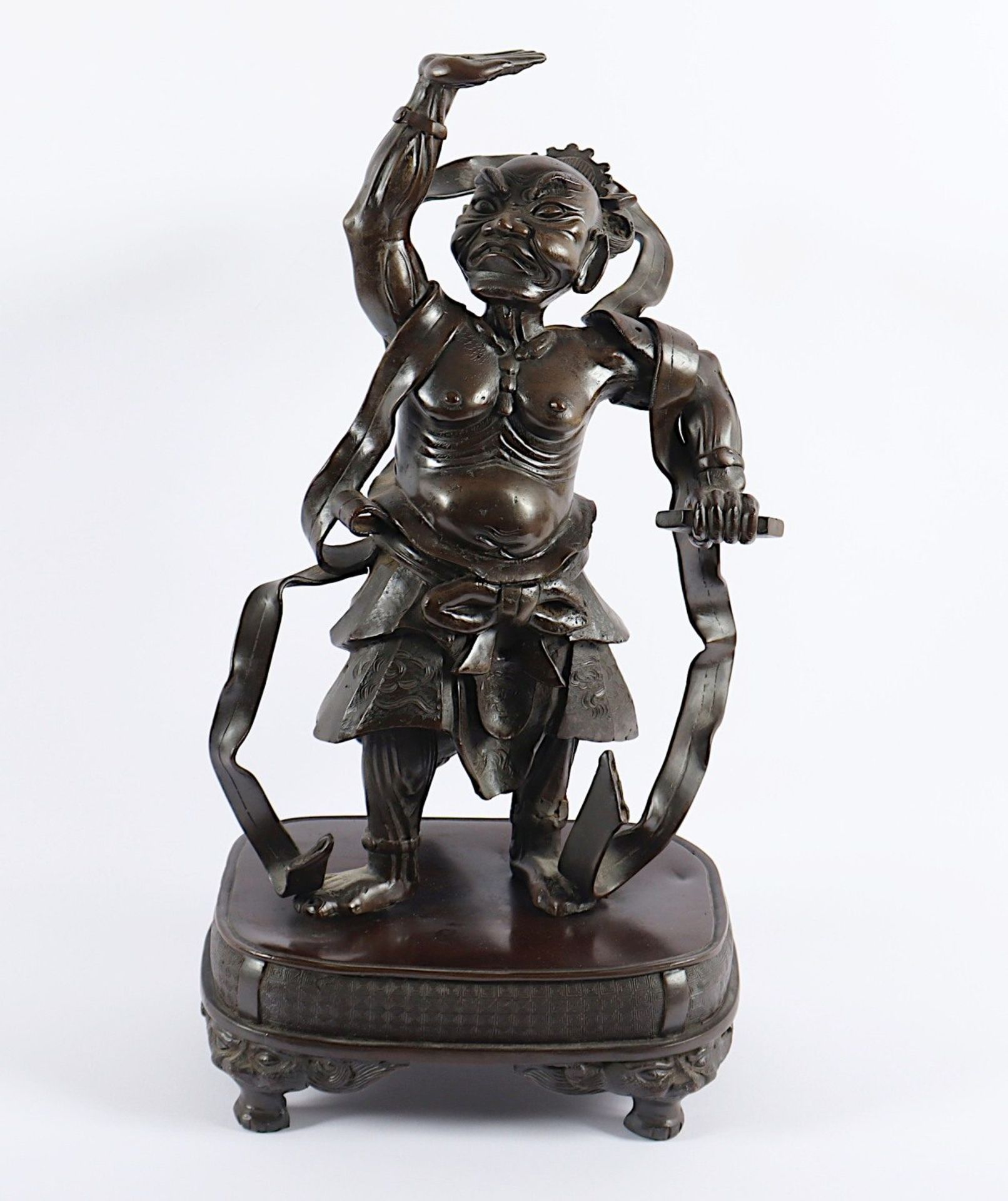 GROSSE WÄCHTERFIGUR, BRONZE, JAPAN, MEIJI