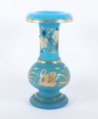 VASE, blau getöntes Glas,