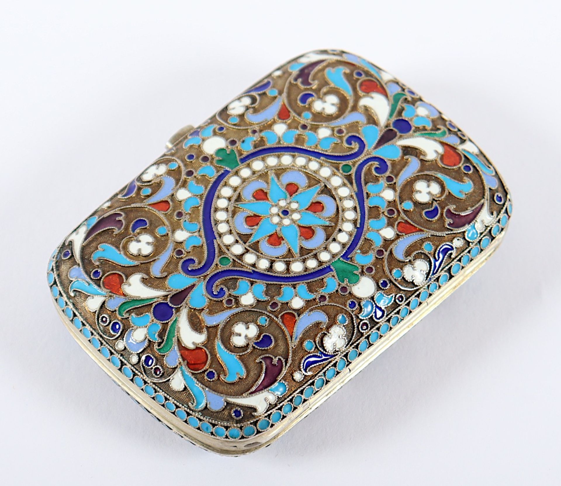 RUSSISCHES CLOISONNÉ-ETUI, 1896-1908 - Bild 3 aus 5